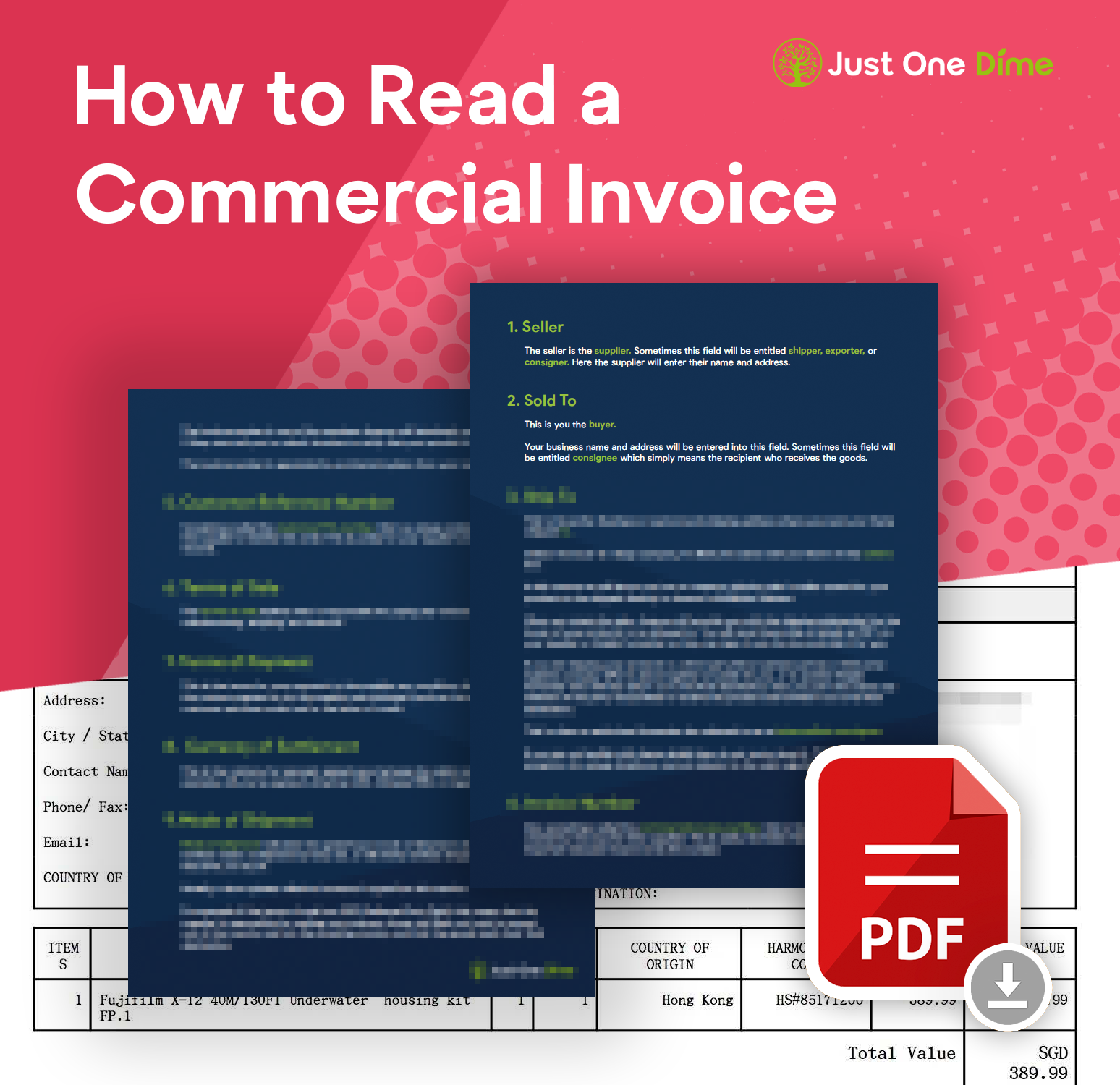 How to Read a Commercial Invoice Just One Dime